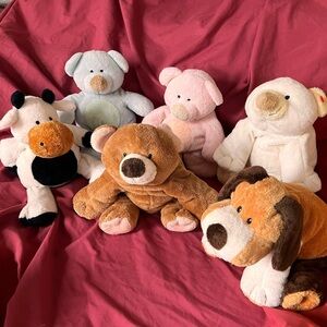 2002 Lot Of 6 TY PLUFFIES PLUSH TYLUX Bluebeary Pinks Cloud Grazer Whiffler +1